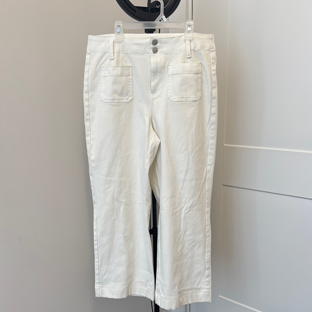 Women's White Jeans TALBOTS relaxed Jean trouser.
